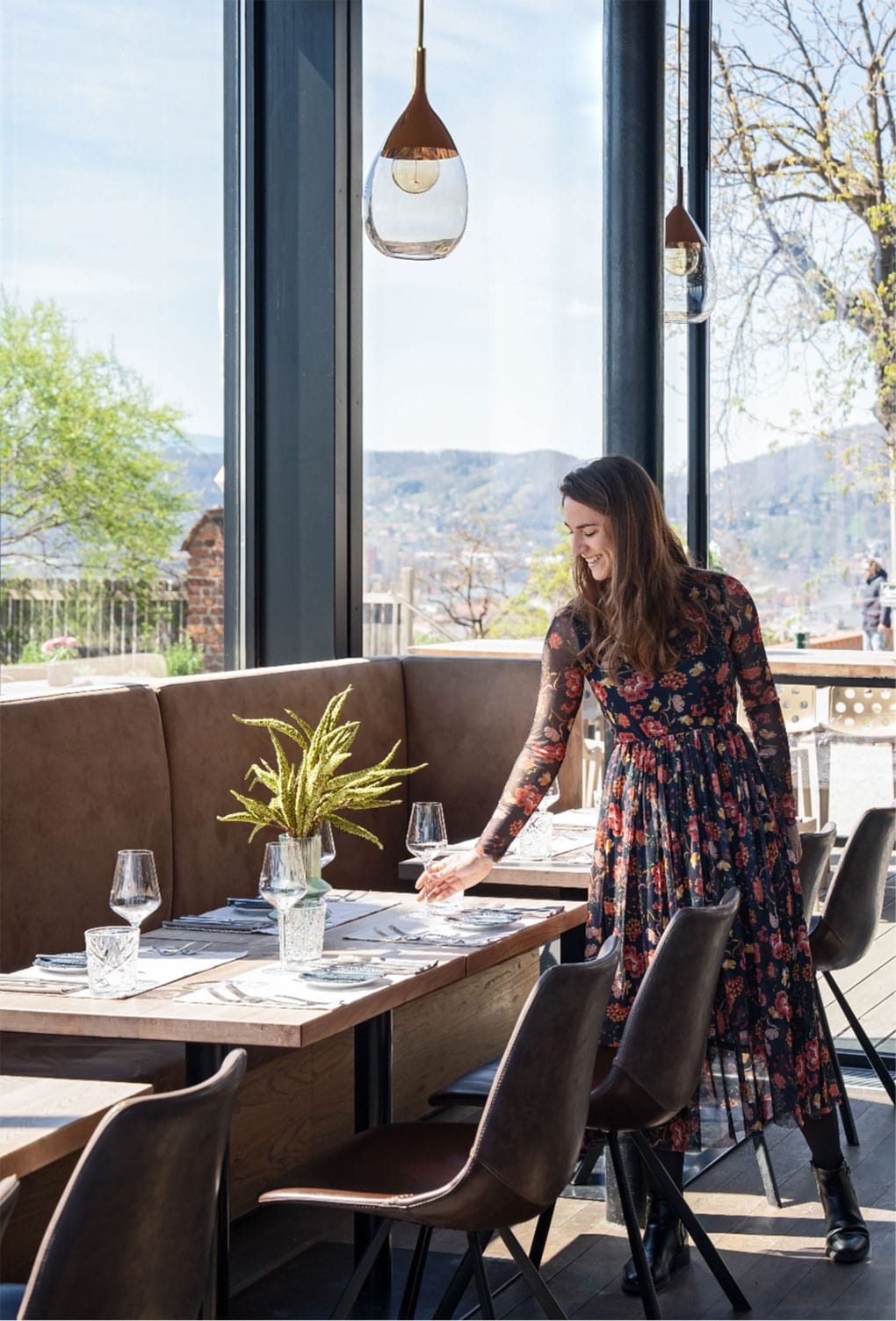 Look in the restaurant