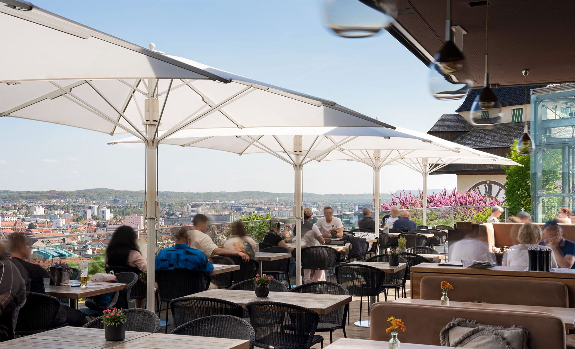 View from the restaurant to Graz